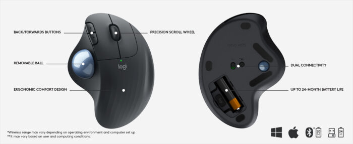 Logitech Mouse ERGO M575 - Image 3